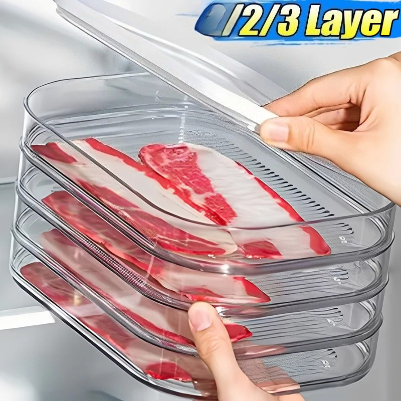 Meal Prep Jars With Lids - Meat Container for Fridge Bacon Lunch