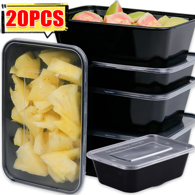 Meal Prep Jars With Lids - 10/20x Food Storage Containers with Lids
