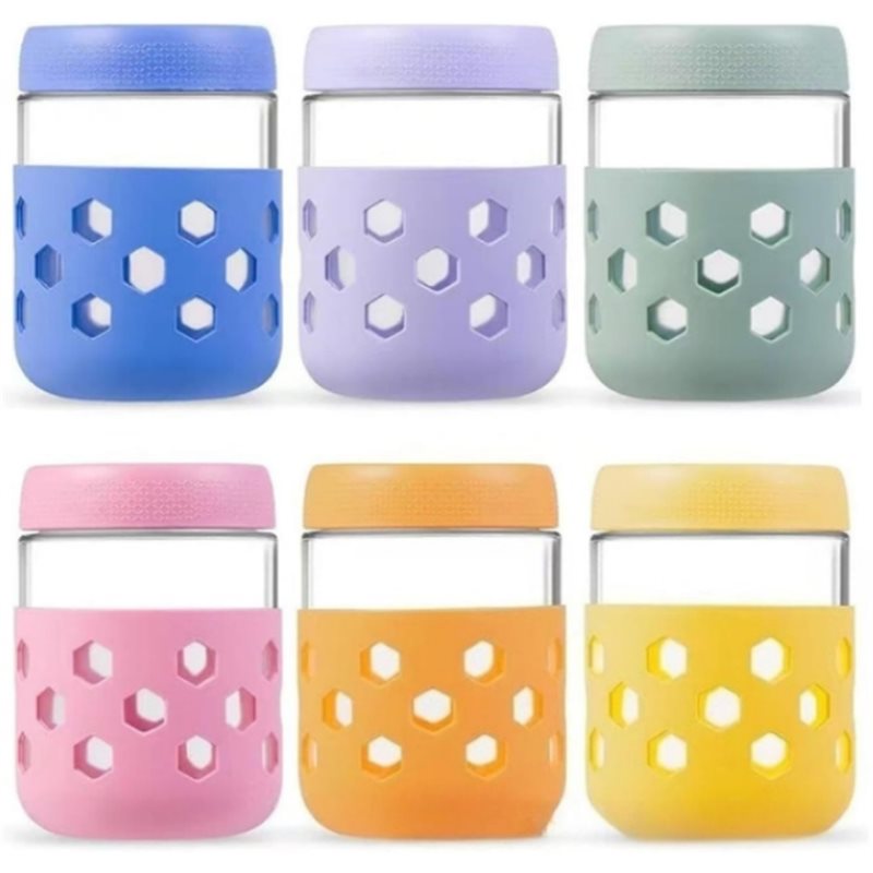 Meal Prep Jars With Lids - SOFT-Glass Jars With Airtight Lids, Wide-Mouth