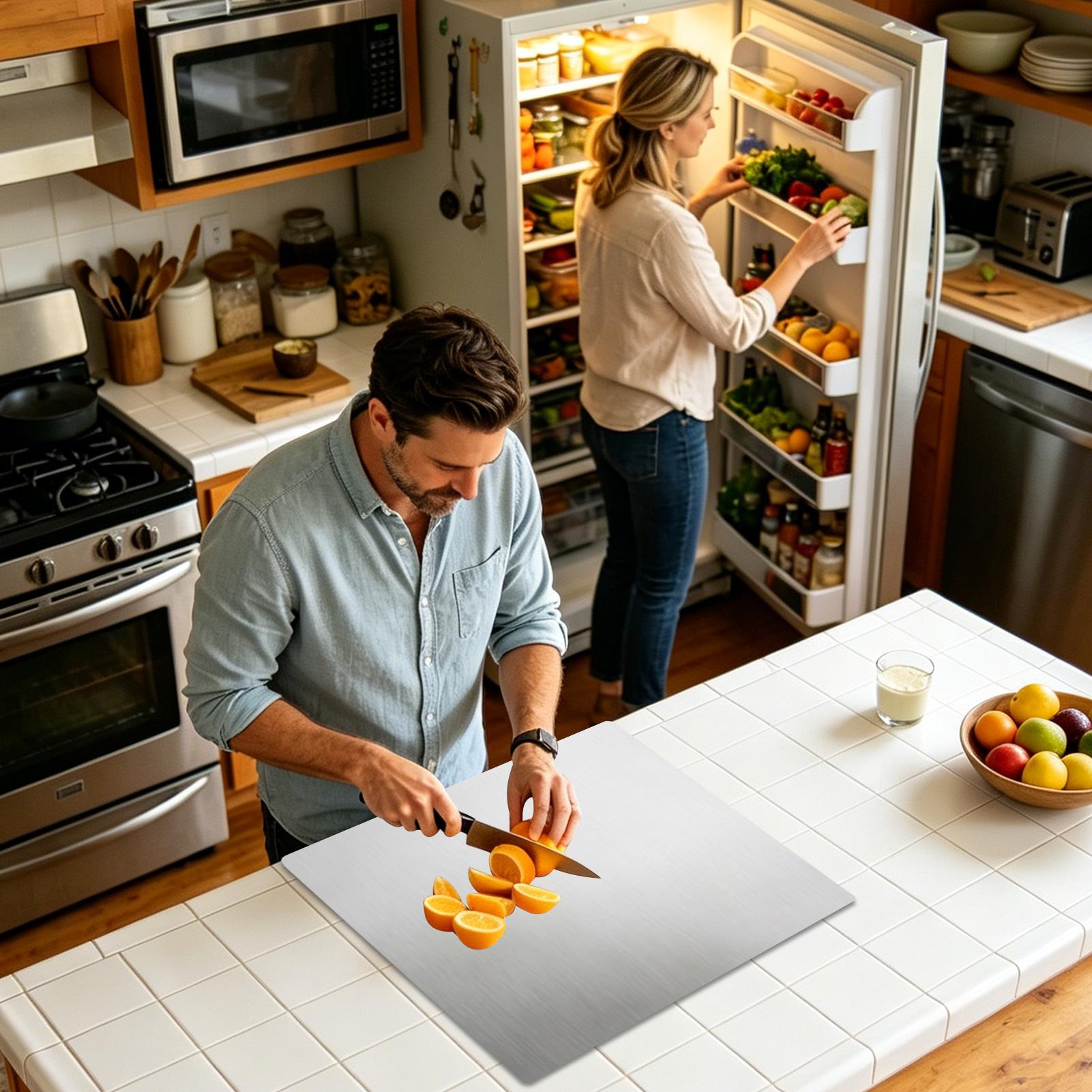 Meal Prep Cutting - Stainless Cutting Board Dishwasher Safe Metal