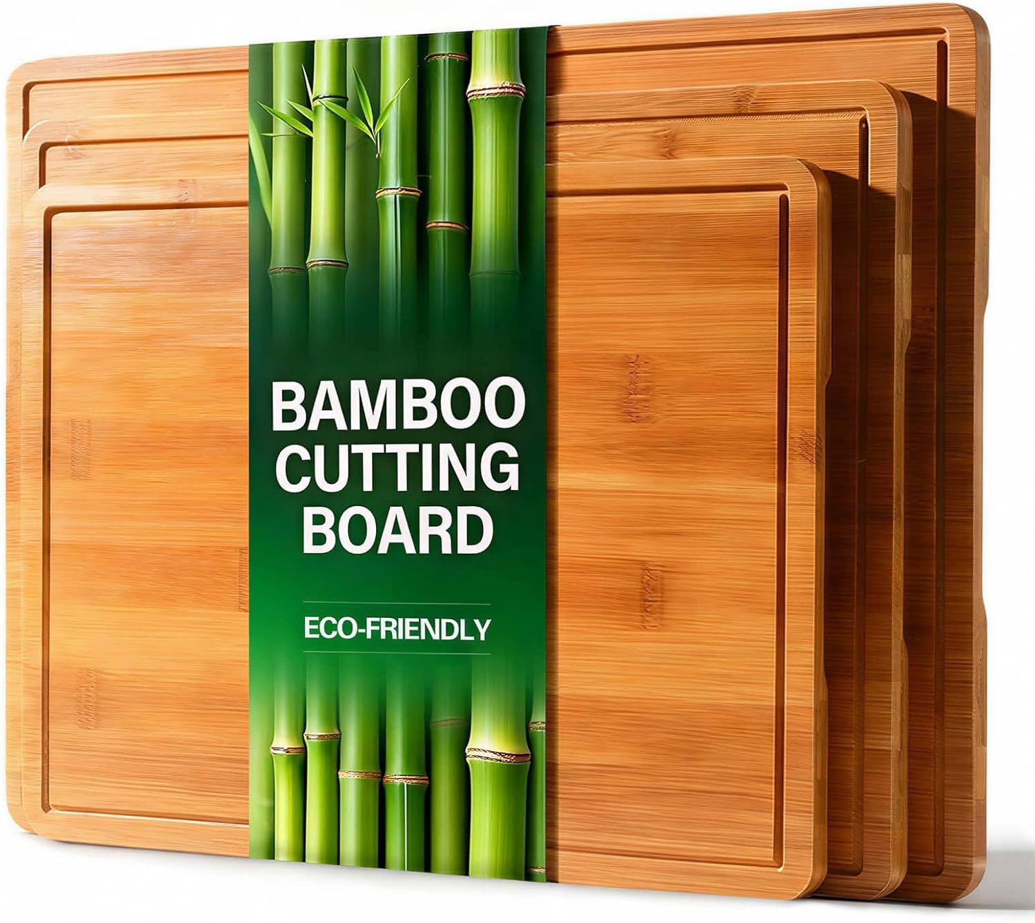 Meal Prep Cutting - Bamboo Cutting Boards for Kitchen with