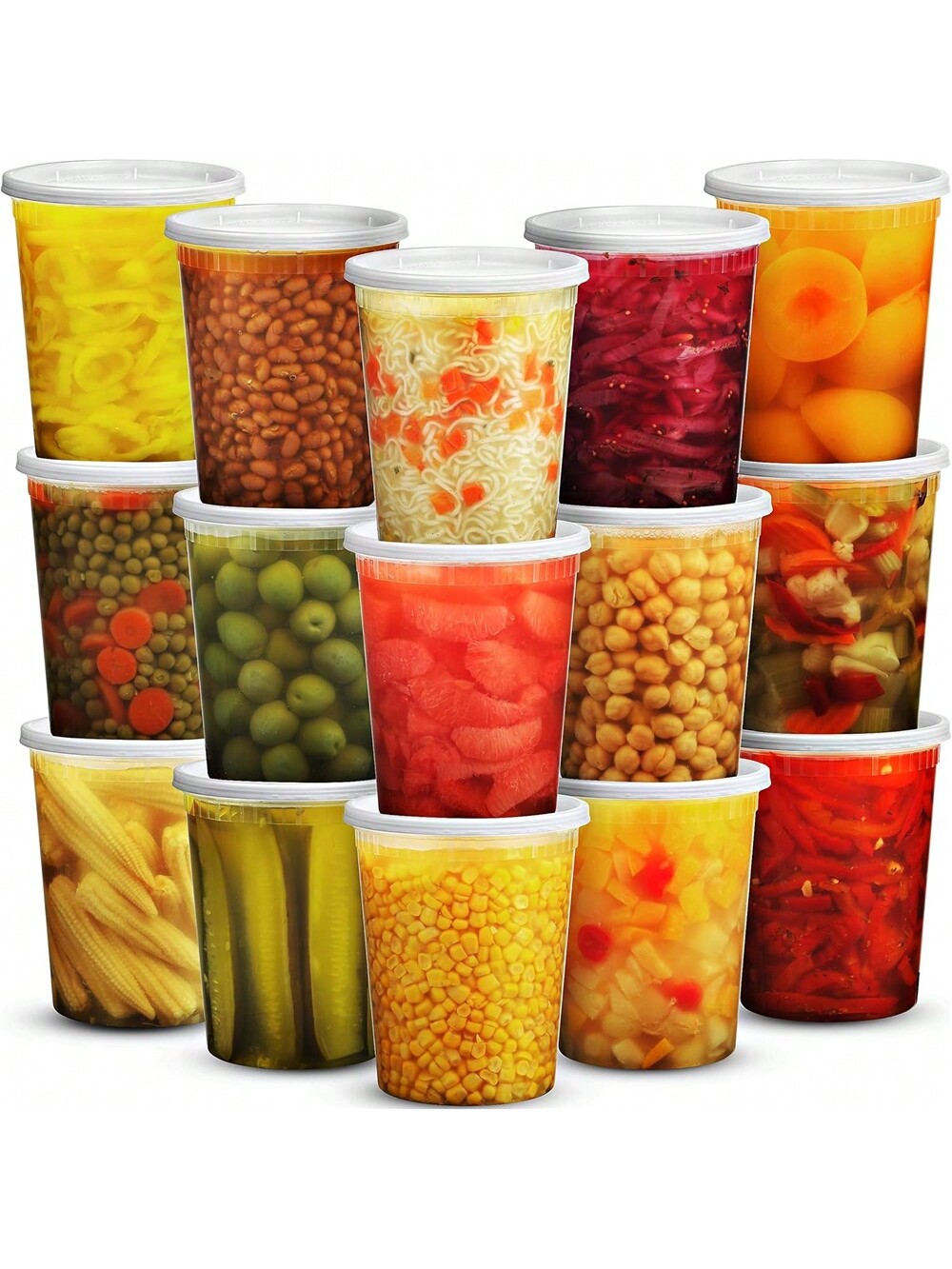 24Pack 32oz Deli Containers wi - огляд і ціна Meal Prep Jars With Lids