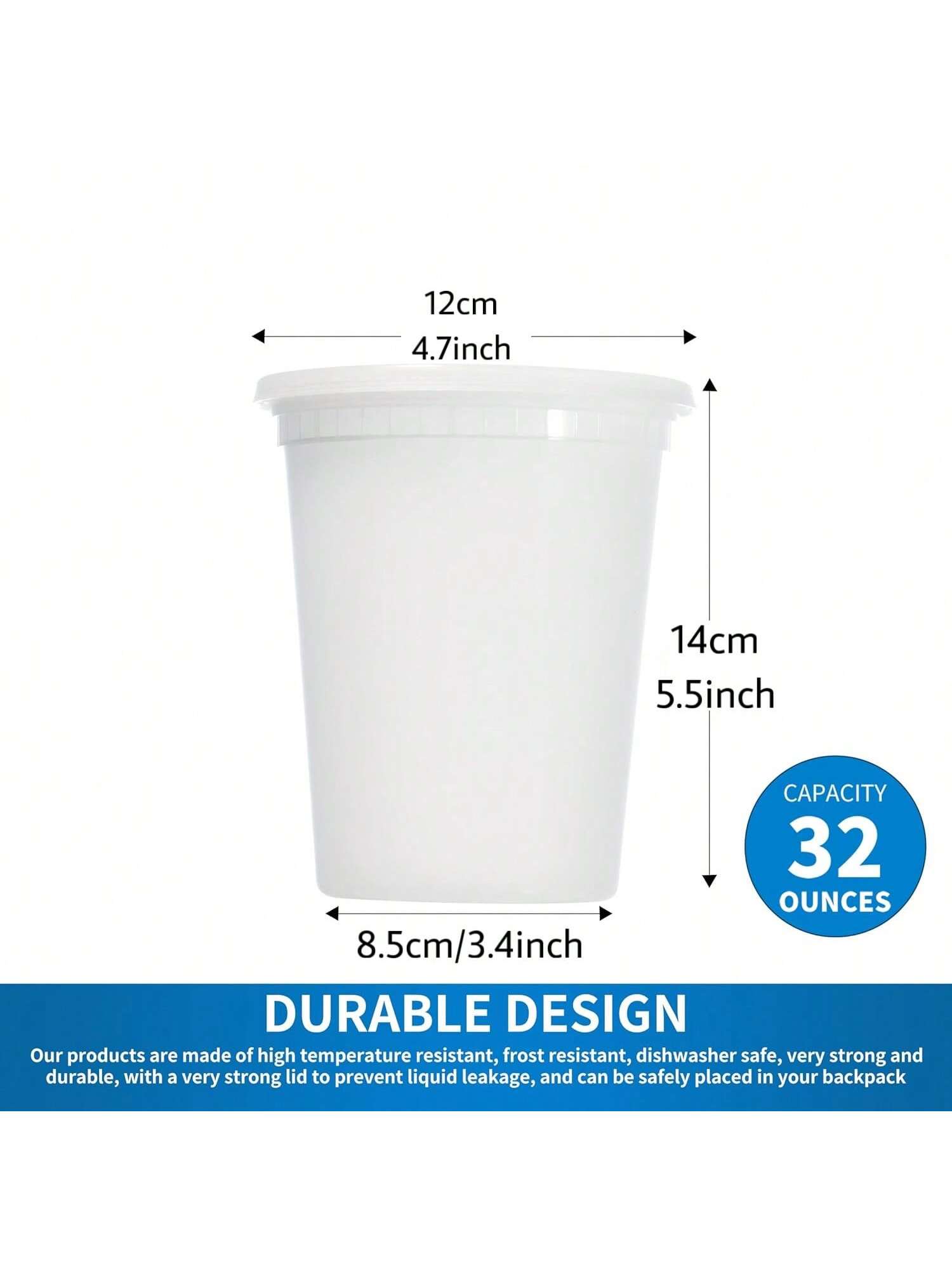 24Pack 32oz Deli Containers wi - огляд і ціна Meal Prep Jars With Lids