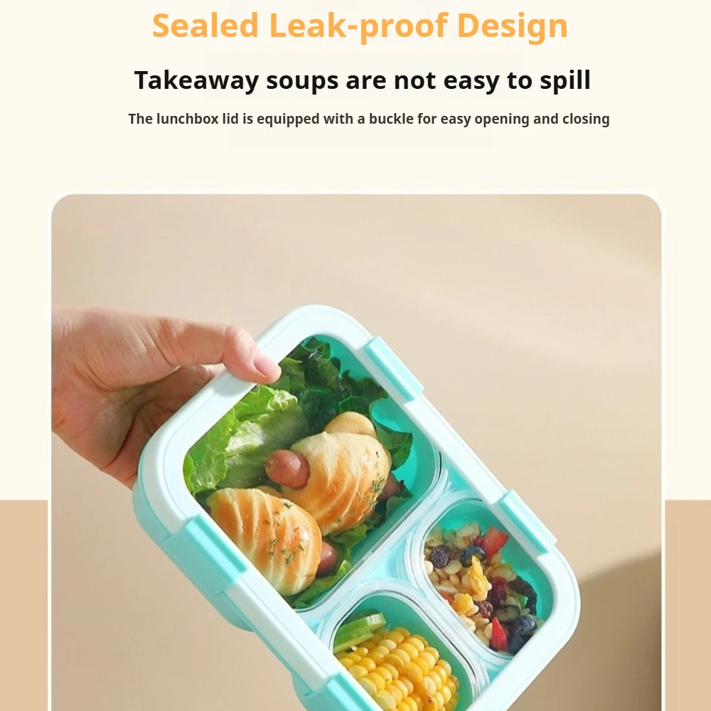 Lunch Box with Lids 3 Compartm - огляд і ціна Meal Prep Jars With Lids