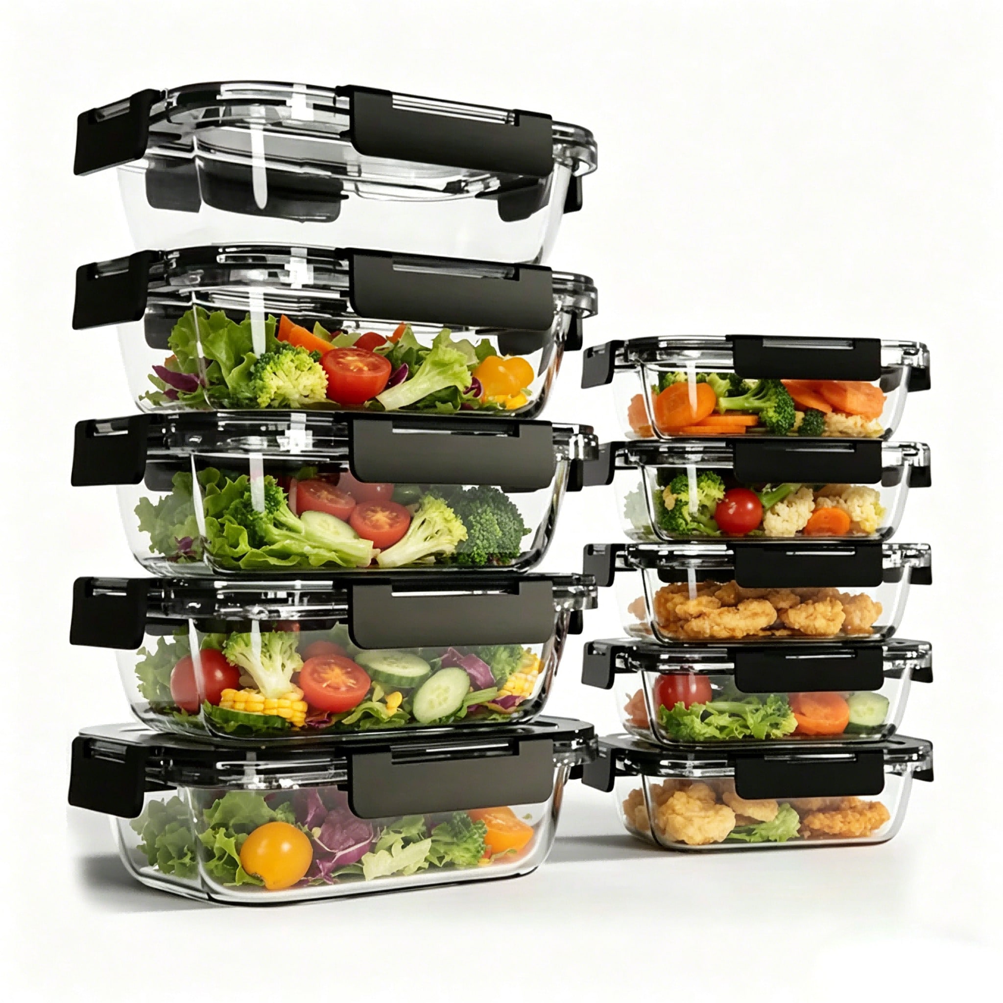 10 Pack Glass Meal Prep Contai - огляд і ціна Meal Prep Oven Safe Containers