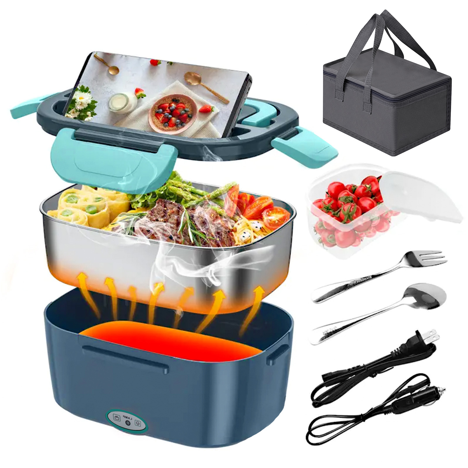 100W Electric Heating Lunch Bo - огляд і ціна Stainless Bento Box