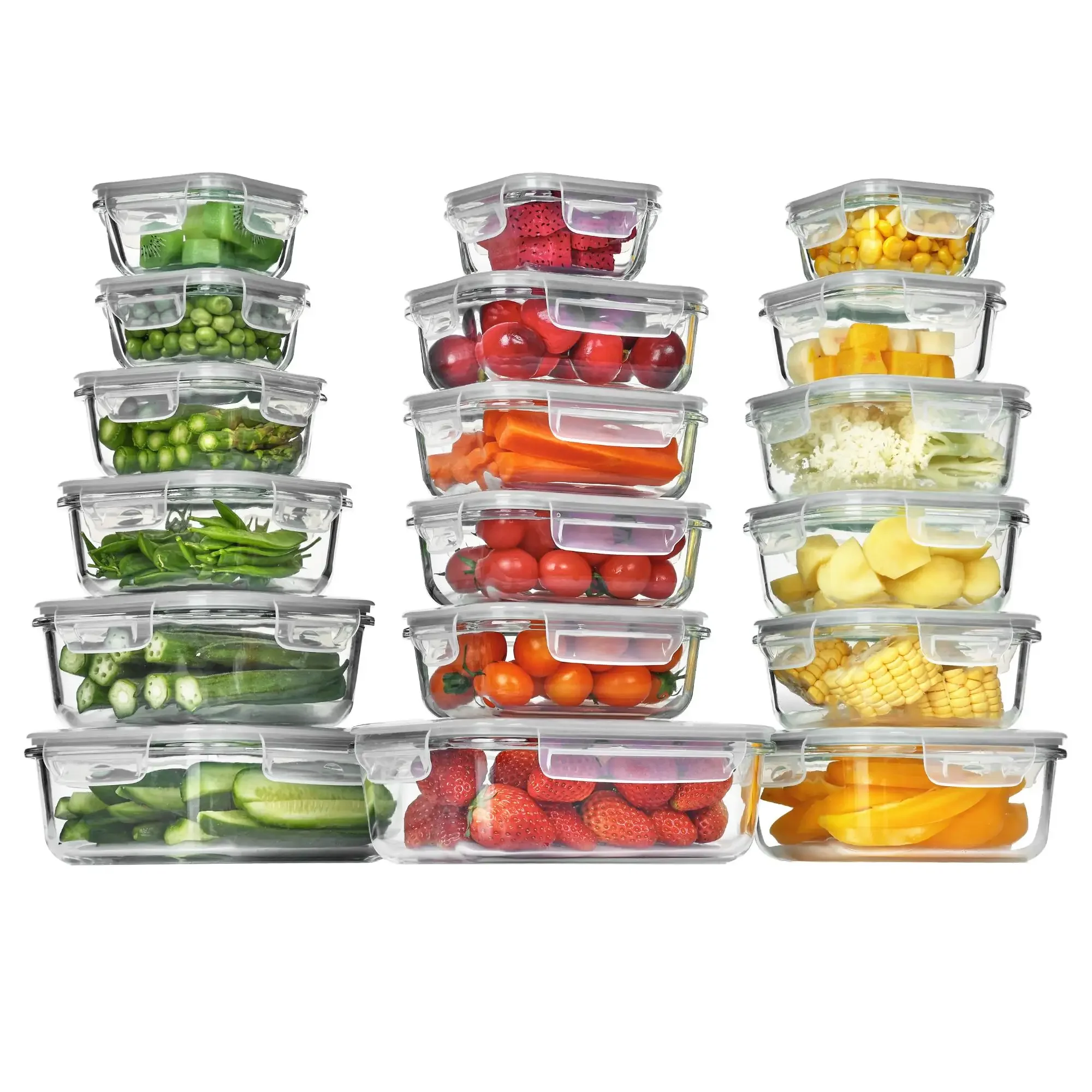 18 Pack Glass Food Storage Con - огляд і ціна Meal Prep Oven Safe Containers
