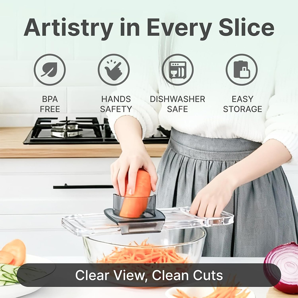 LMETJMA 6 in 1 Multifunctional - огляд і ціна Mandoline Slicer Guard