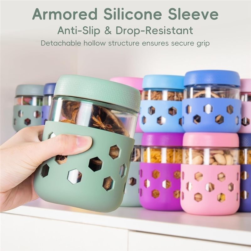 SOFT-Glass Jars With Airtight  - огляд і ціна Meal Prep Jars With Lids