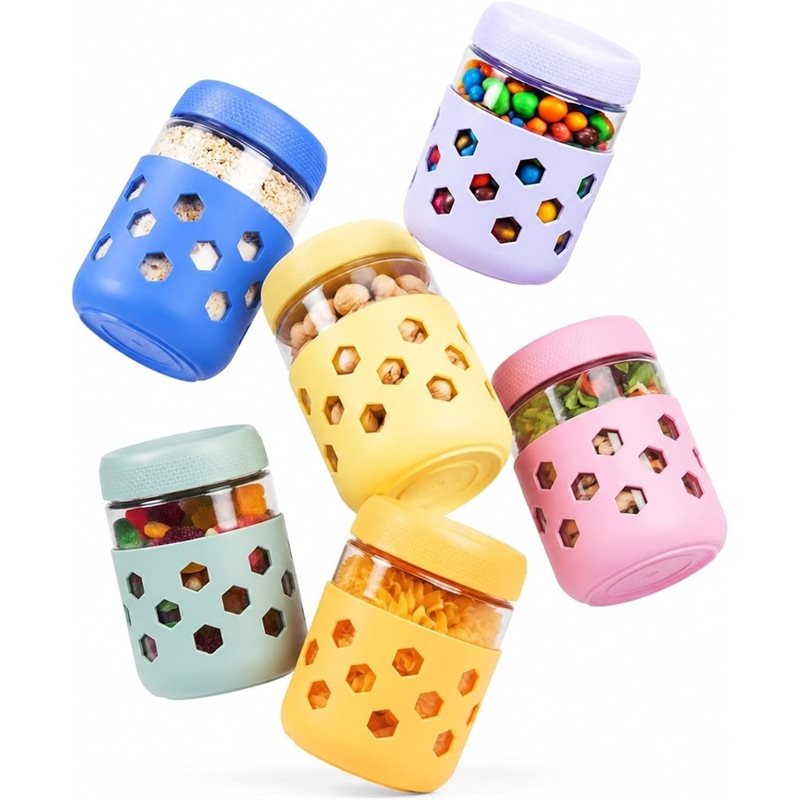 SOFT-Glass Jars With Airtight  - огляд і ціна Meal Prep Jars With Lids