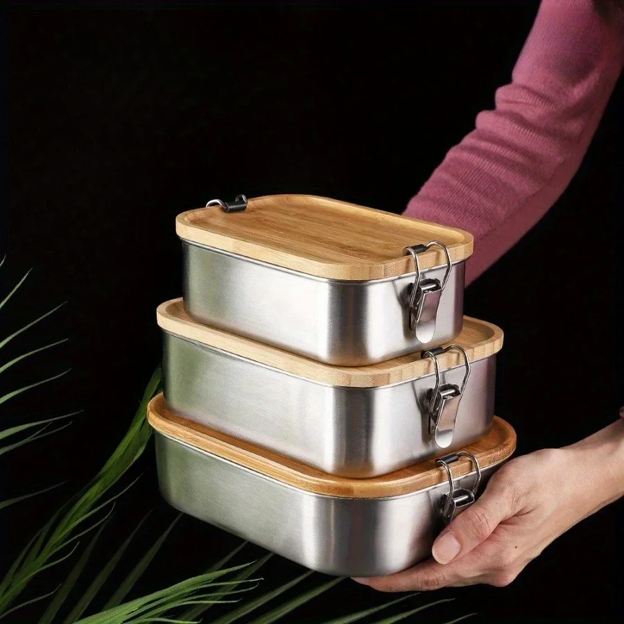 New 304 Stainless Steel Bamboo - огляд і ціна Stainless Bento Box
