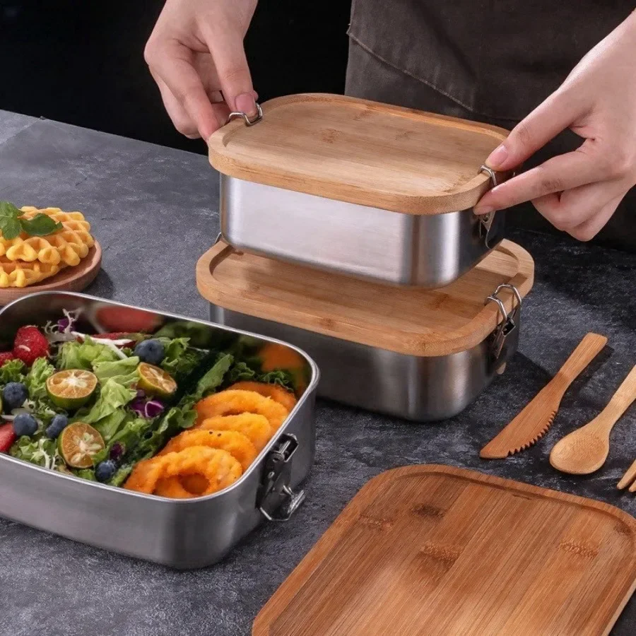 New 304 Stainless Steel Bamboo - огляд і ціна Stainless Bento Box