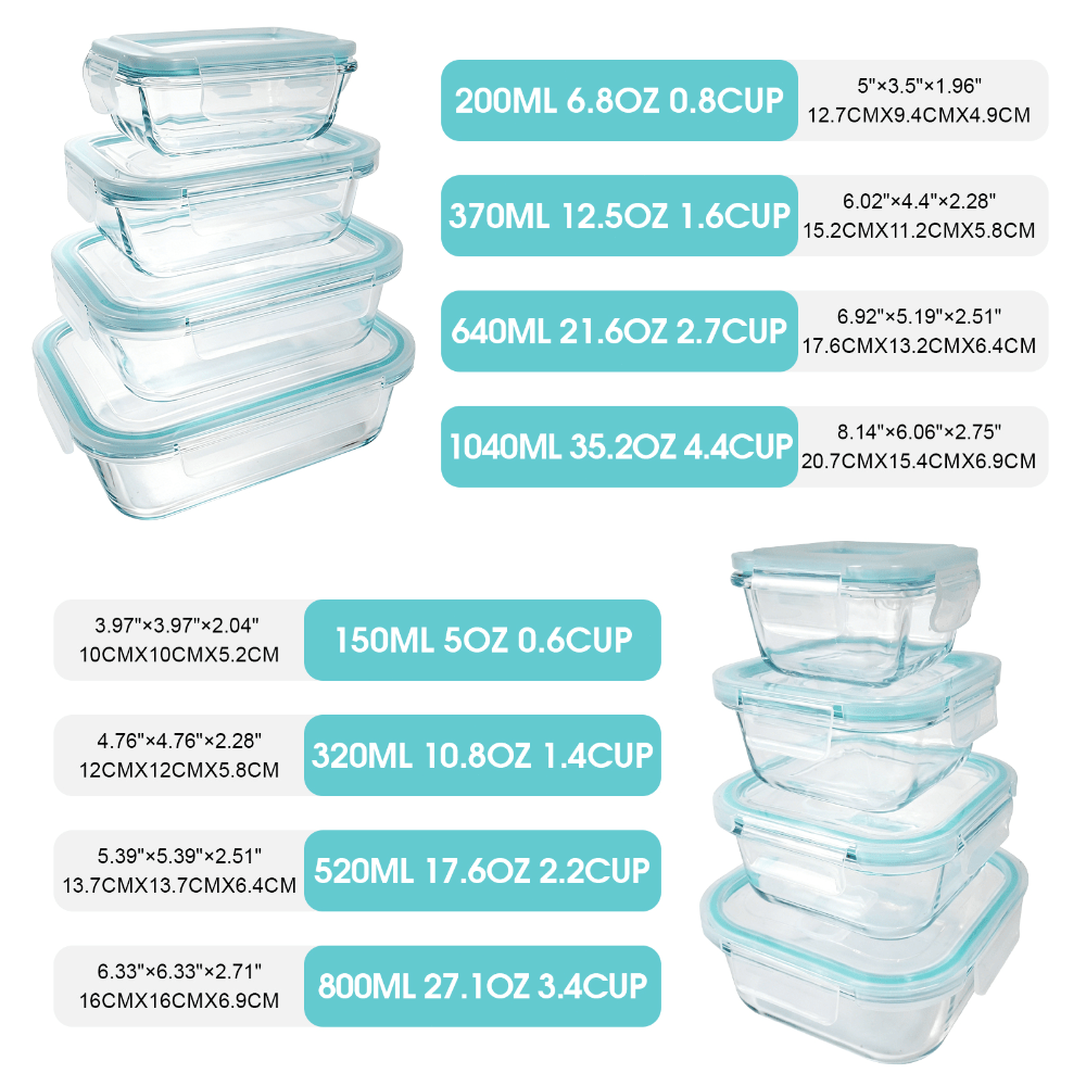 Glass Food Storage Containers  - огляд і ціна Meal Prep Oven Safe Containers