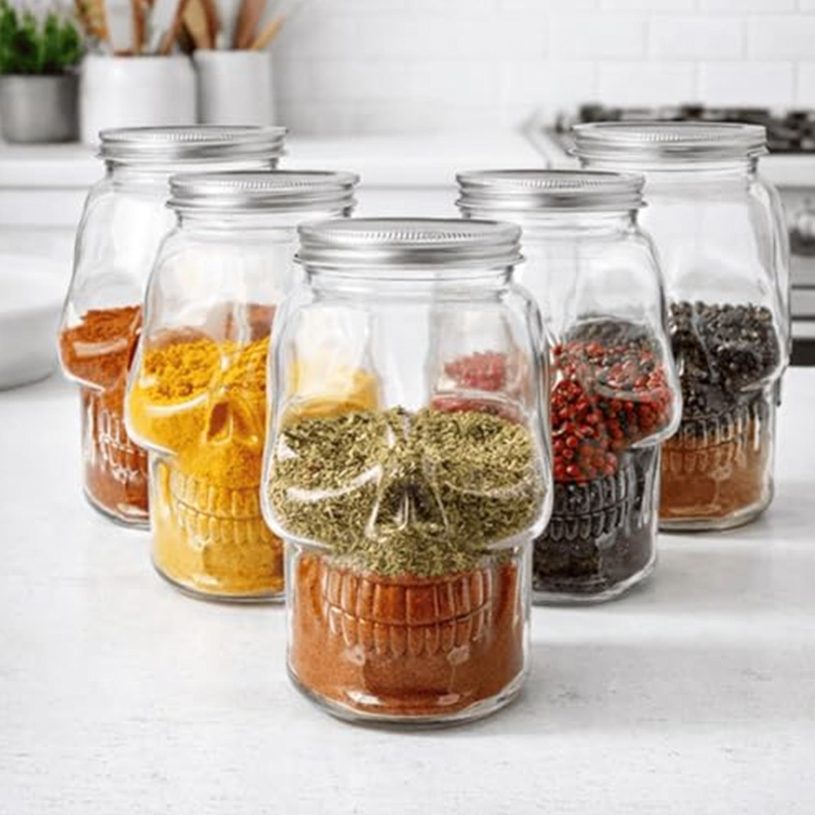 Transparent Skull Jars with Li - огляд і ціна Meal Prep Day