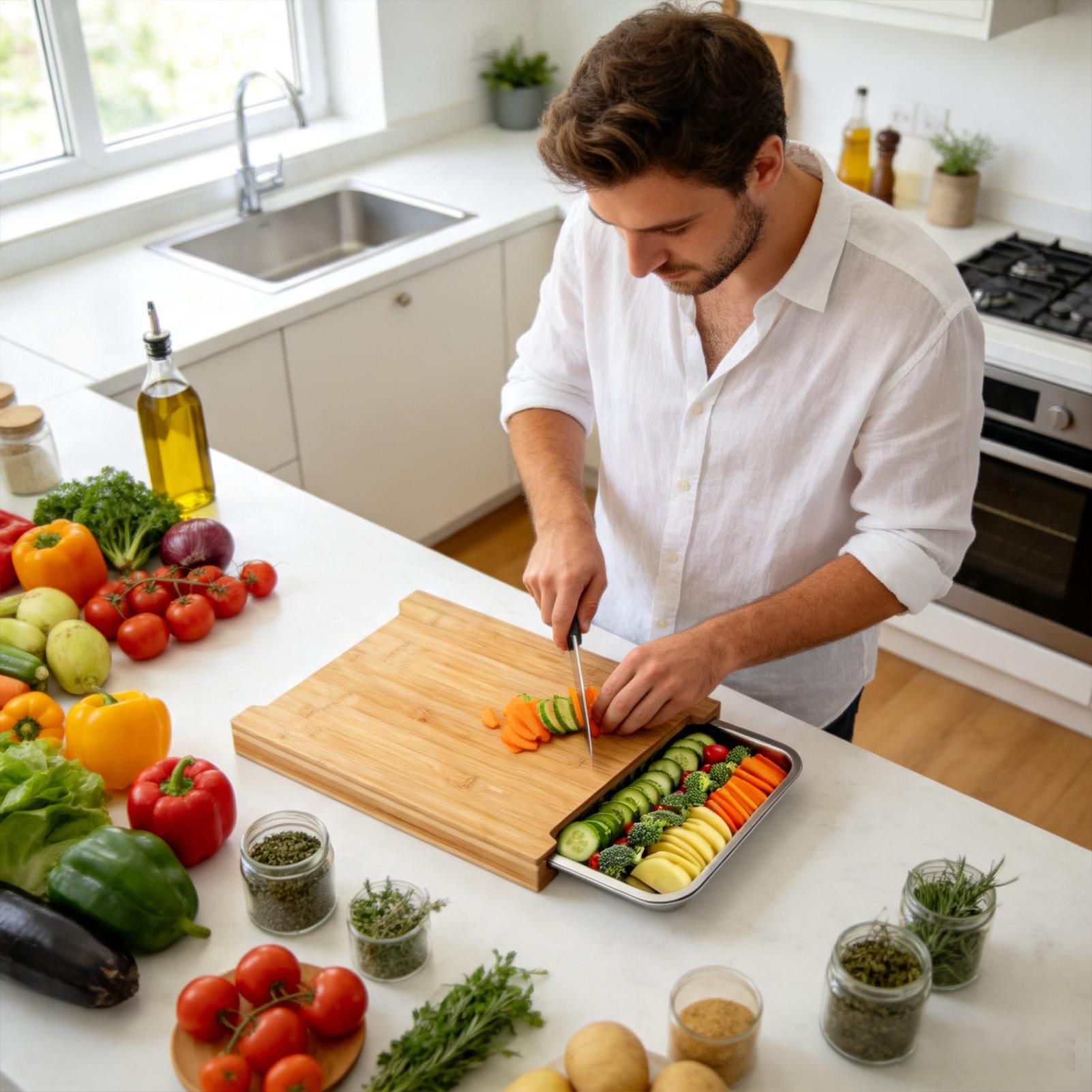 Wood Cutting Boards For Kitche - огляд і ціна Meal Prep Cutting