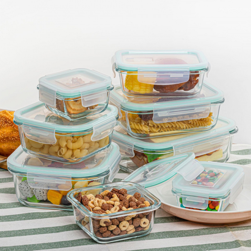 8Pcs Sealed Glass Food Storage - огляд і ціна Meal Prep Oven Safe Containers