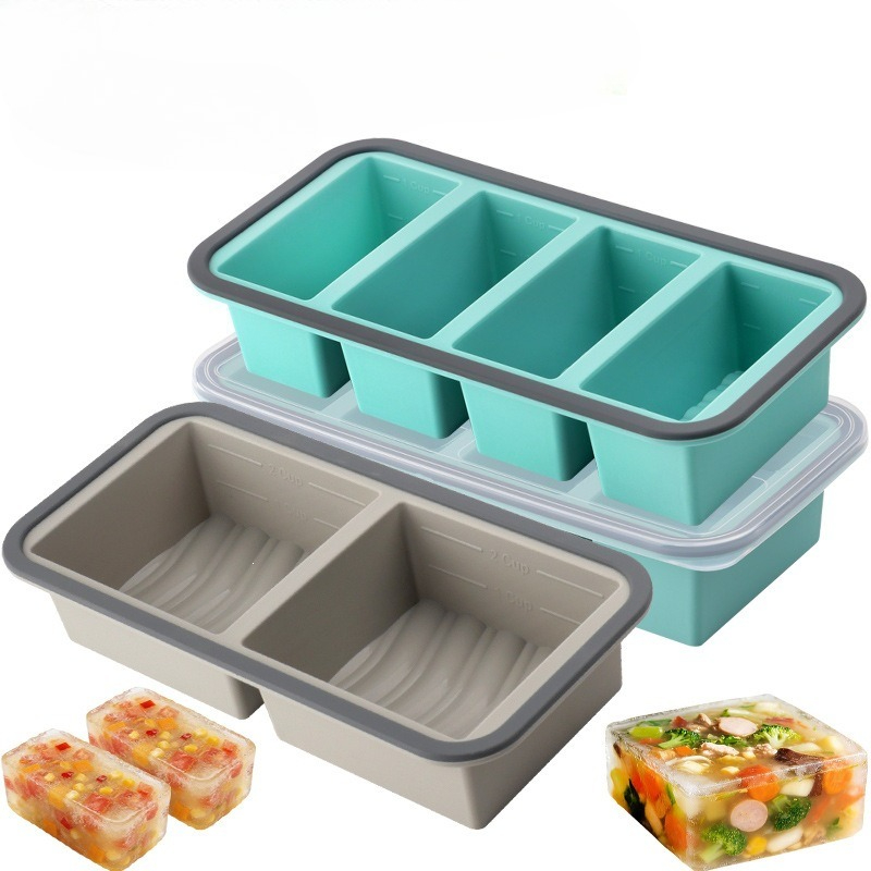 Silicone Freezer Molds Ice Cub - огляд і ціна Meal Prep Oven Safe Containers