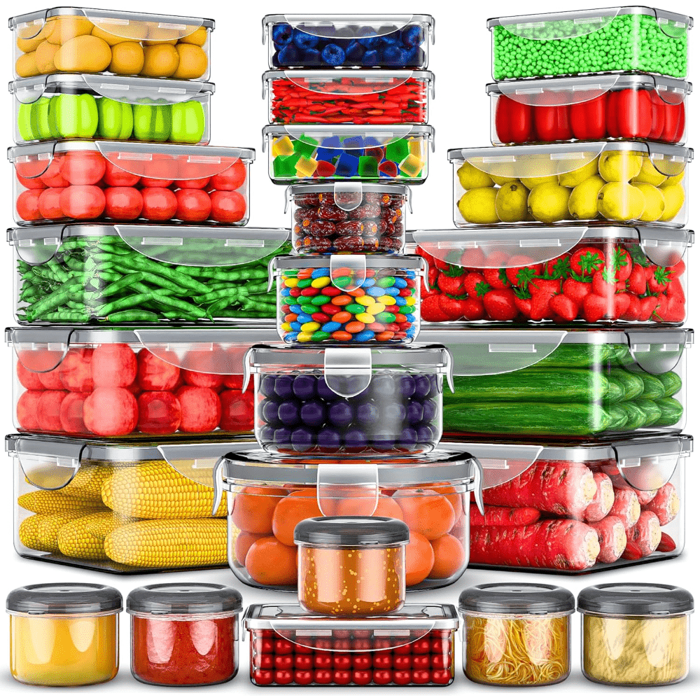 50 Pcs Food Storage Containers - огляд і ціна Meal Prep Jars With Lids
