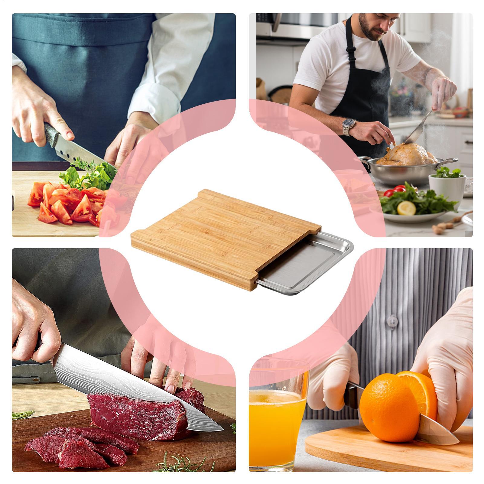 Wooden Cutting Board Non-Slip  - огляд і ціна Meal Prep Cutting
