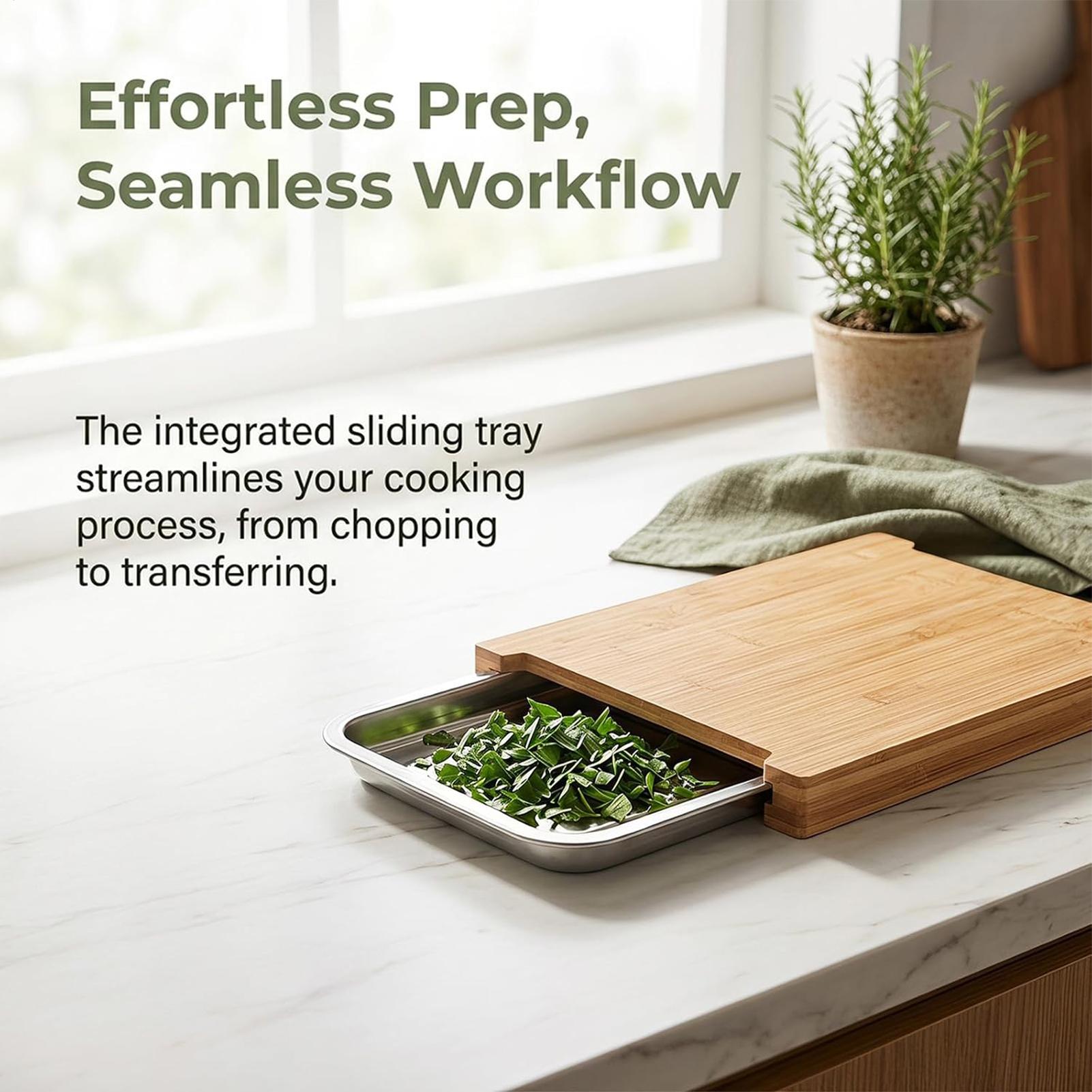 Wooden Cutting Board Non-Slip  - огляд і ціна Meal Prep Cutting