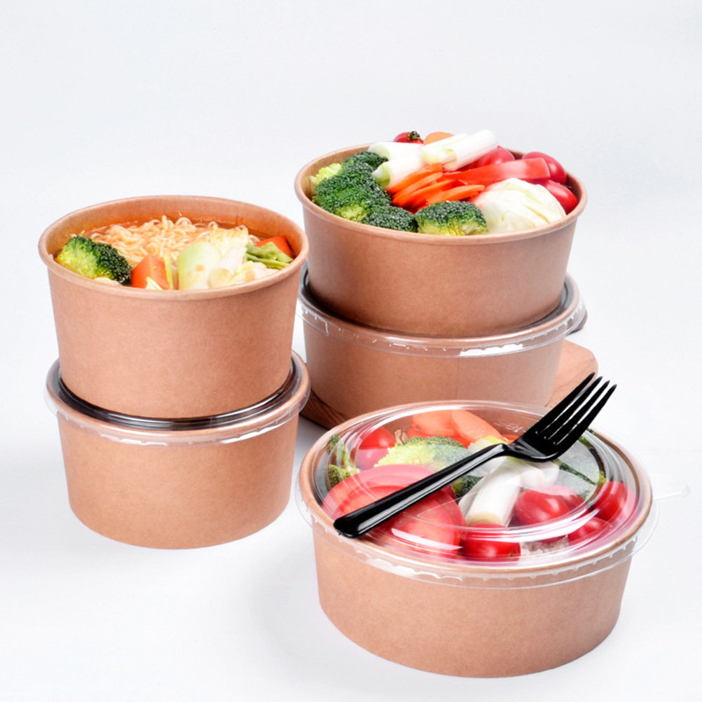 20Pcs Kraft Paper Bowls Leakpr - огляд і ціна Meal Prep Box