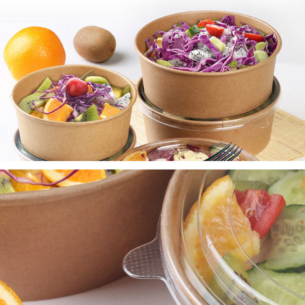 20Pcs Kraft Paper Bowls Leakpr - огляд і ціна Meal Prep Box