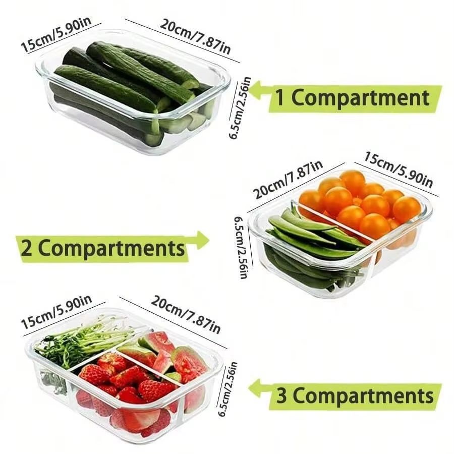 Glass Food Storage Container W - огляд і ціна Meal Prep Jars With Lids