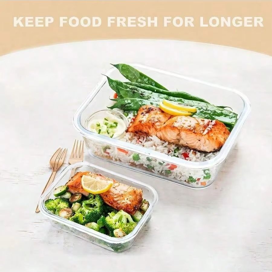 Glass Food Storage Container W - огляд і ціна Meal Prep Jars With Lids