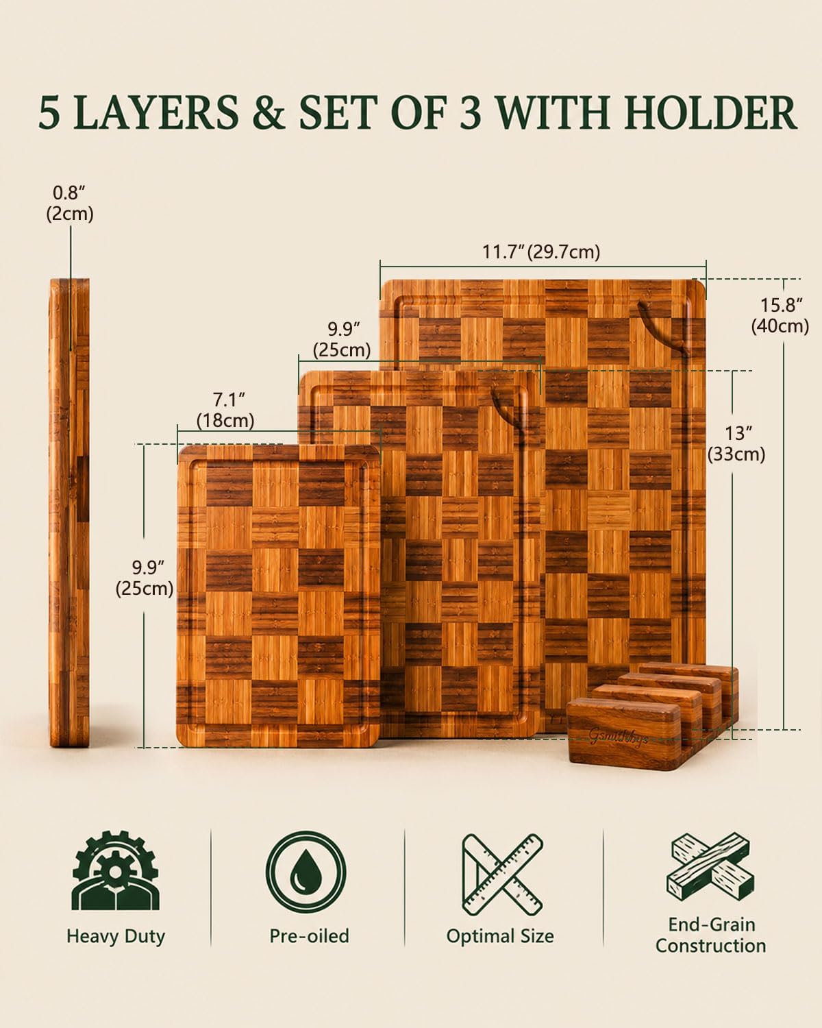 Checkered Cutting Board Set wi - огляд і ціна Meal Prep Cutting