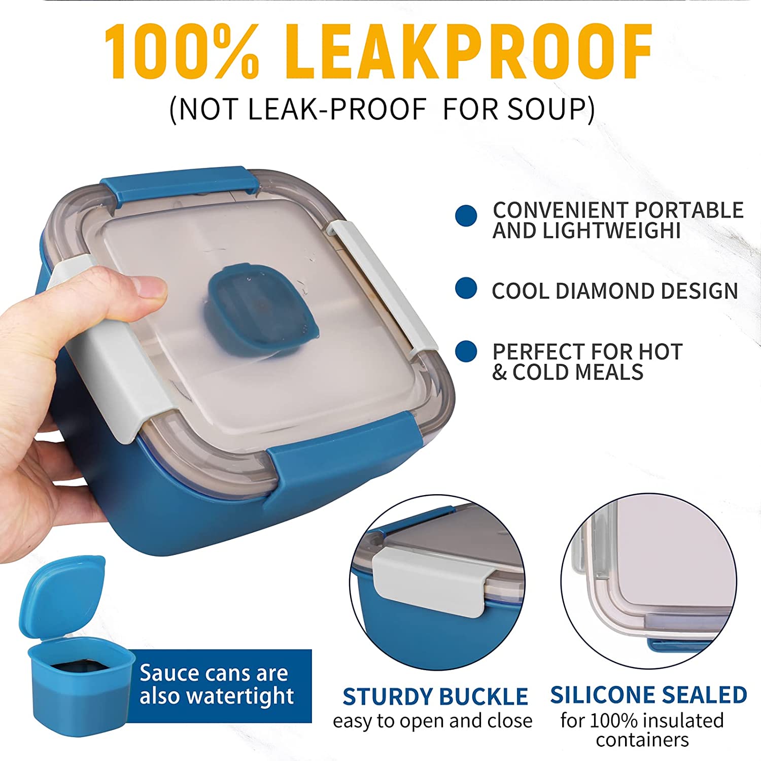 1100ml/1500ml Portable Lunch B - огляд і ціна Meal Prep Box