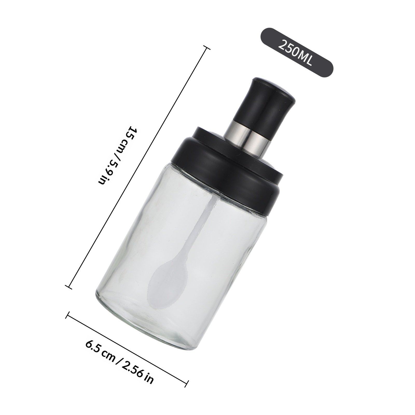 4Pcs Glass Spice Jar with Spoo - огляд і ціна Meal Prep Jars With Lids