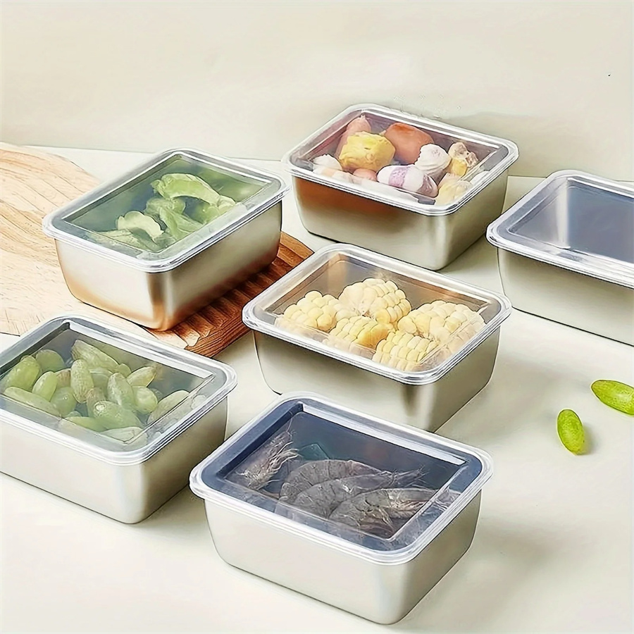 1/3/5pcs Stainless Steel Food  - огляд і ціна Stainless Bento Box