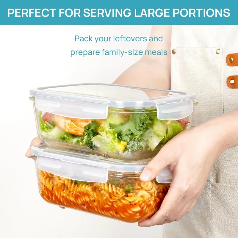 18 Pack Glass Food Storage Con - огляд і ціна Meal Prep Jars With Lids
