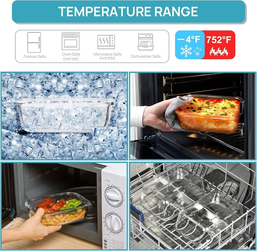 18 Pack Glass Food Storage Con - огляд і ціна Meal Prep Jars With Lids