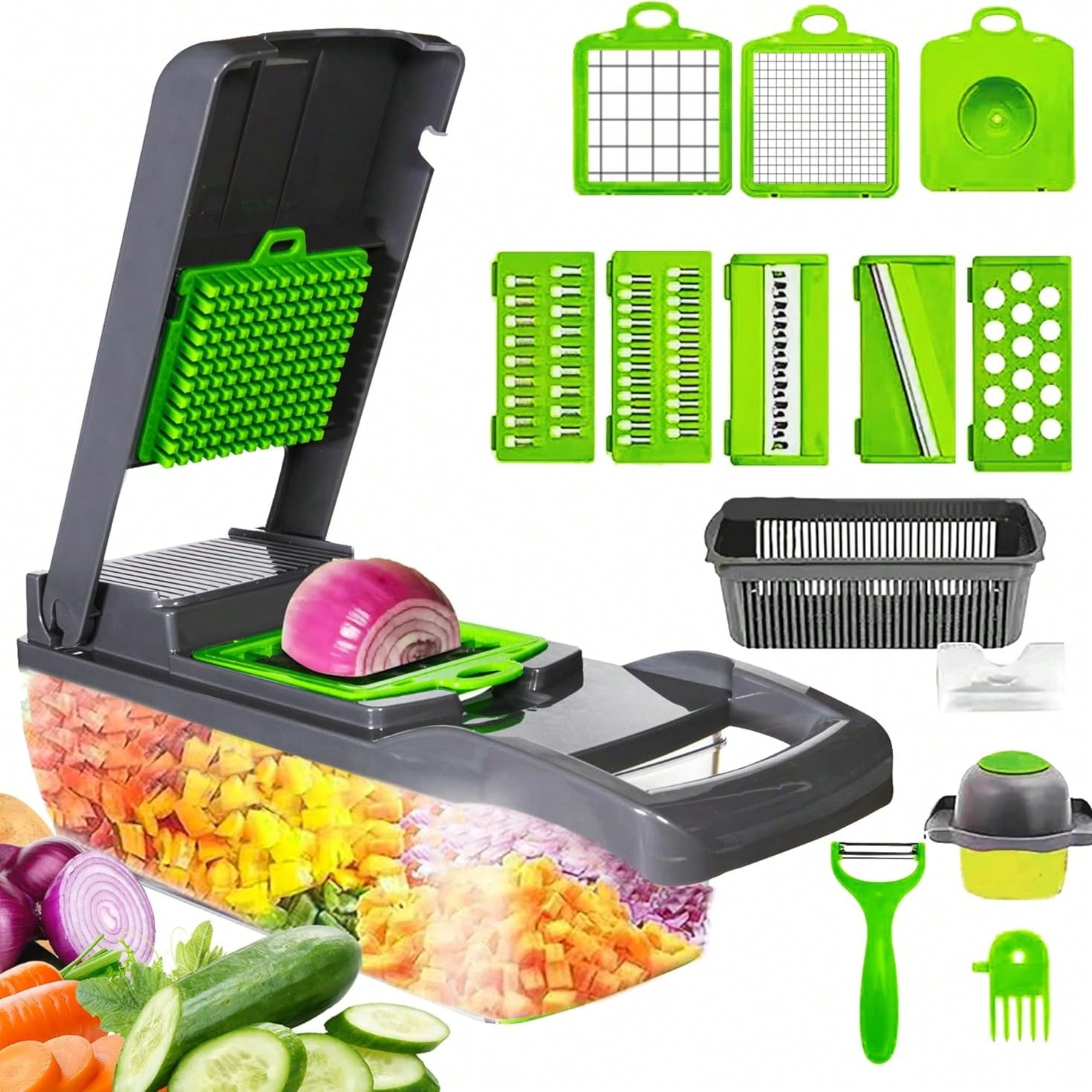 Multifunctional 15-In-1 Food V - огляд і ціна Mandoline Slicer Guard