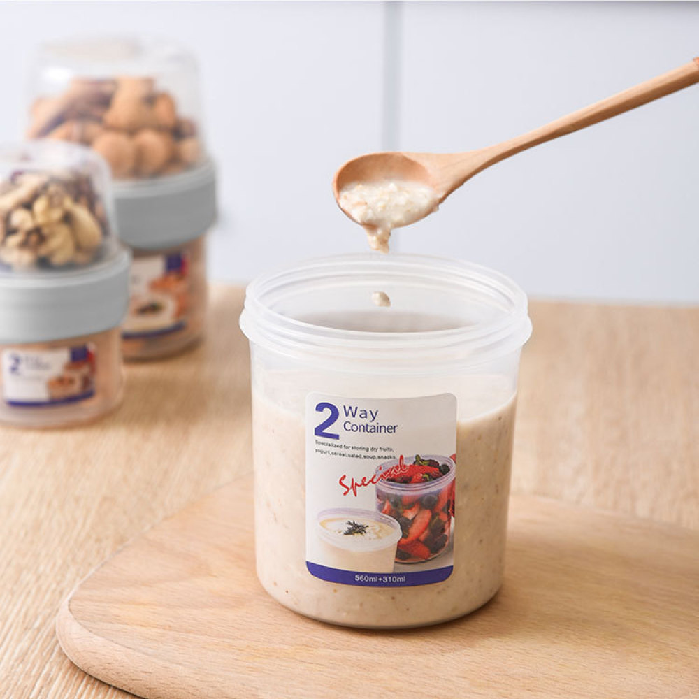 Double Layer Leakproof Food Ca - огляд і ціна Meal Prep Jars With Lids
